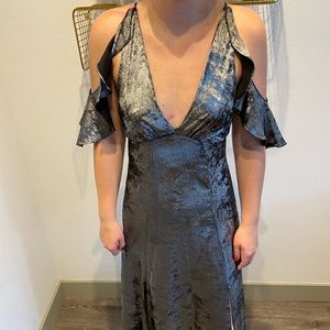 TOPSHOP SILVER & BLACK DRESS